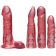 Vac-U-Lock Crystal Jellies Dildos Pink Set by Doc Johnson