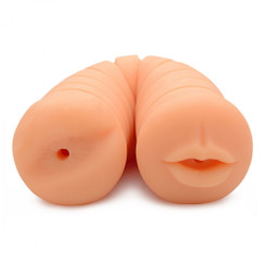 Deluxe Double Ended Mouth and Anal Stroker by SexFlesh