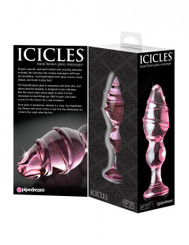 Icicles No 27 Pink Glass Butt Plug Adult Toy