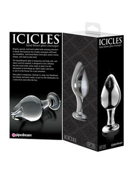 Icicles No 25 Glass Anal Plug Clear Adult Toys