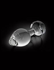 Icicles No 44 Glass Anal Plug 2.5 Inch - Clear Sex Toy