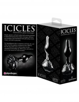Icicles No 77 Black Rose Glass Massager by Pipedream Products