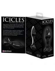 Icicles No 78 Black Glass Massager Gem End Adult Sex Toys