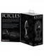 Icicles No 78 Black Glass Massager Gem End by Pipedream Products