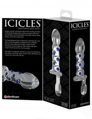 Icicles No 80 Clear Glass Massager with Crank Adult Toys