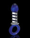 Pipedream Icicles No 81 Blue Glass Massager with Ring End - Product SKU PD288100