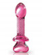 Icicles No 82 Pink Glass Massager Ribbed with Heart End by Pipedream - Product SKU PD288200