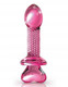 Icicles No 82 Pink Glass Massager Ribbed with Heart End by Pipedream Products - view 2