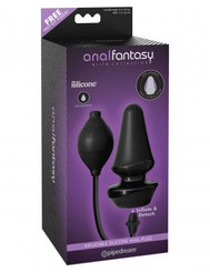 Anal Fantasy Elite Inflatable Silicone Butt Plug Black Adult Toys