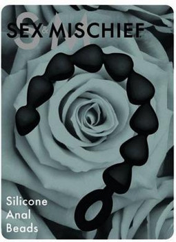 Sex & Mischief Silicone Anal Beads Black by Sportsheets
