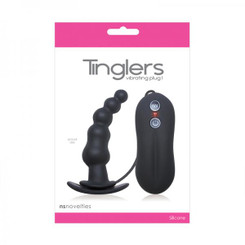 Tinglers Vibrating Butt Plug 1 Black by NS Novelties