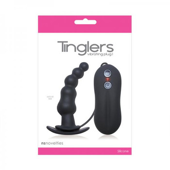 Tinglers Vibrating Butt Plug 1 Black by NS Novelties