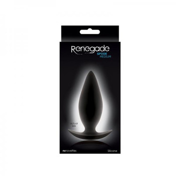 Renegade Spades Butt Plug Medium Black by NS Novelties