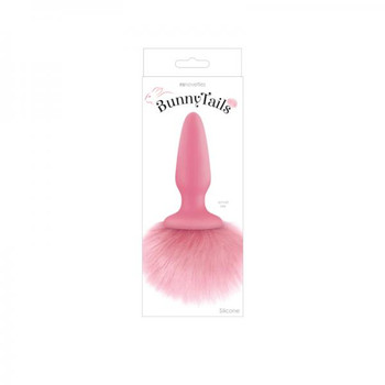 Bunny Tails Pink Silicone Butt Plug by NS Novelties