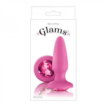 Glams Pink Gem Silicone Butt Plug Sex Toys