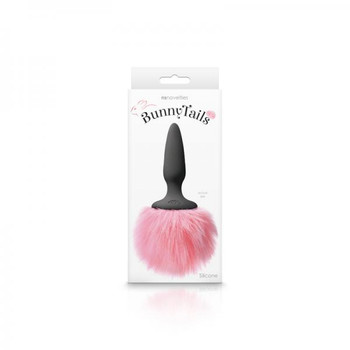 Bunny Tails Mini Black Pink Fur Adult Sex Toy