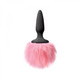 Bunny Tails Mini Black Pink Fur by NS Novelties - Product SKU NSN051044