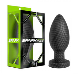 Spark Silicone Plug Medium Black Adult Sex Toys
