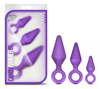 Candy Rimmer Butt Plug Kit Purple by Blush Novelties