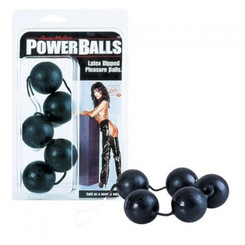 Power Balls Latex Dipped Weighted Pleasure Balls 1.25 Inch - Black by Cal Exotics