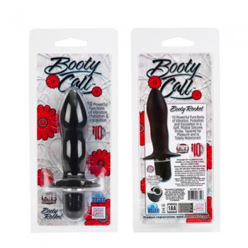 Booty Rocket 10 Functions Silicone Waterproof Probe - Black by Cal Exotics