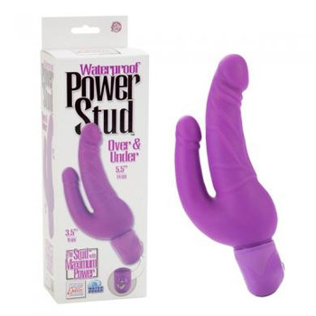 Power Stud Over & Under Vibrator Waterproof Purple Adult Sex Toy