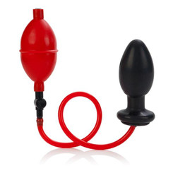 Expandable Butt Plug Latex Red Black by Cal Exotics