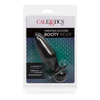 Booty Rider Silicone Vibrating Butt Plug Black Adult Toy