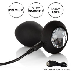 Power Gem Vibrating Petite Crystal Probe Black by Cal Exotics