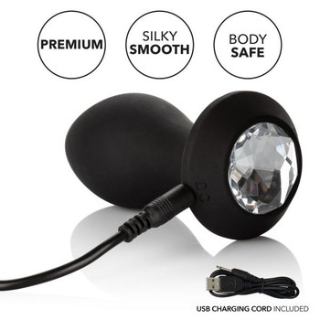 Power Gem Vibrating Petite Crystal Probe Black by Cal Exotics