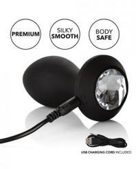 Power Gem Vibrating Crystal Probe Black Adult Sex Toy