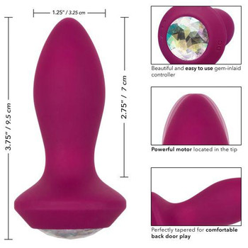 Power Gem Vibrating Petite Crystal Probe Purple by Cal Exotics