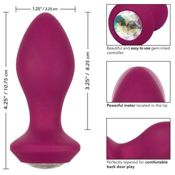 Power Gem Vibrating Crystal Probe Purple Sex Toy