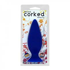 Corked Blue Medium Butt Plug Adult Sex Toys