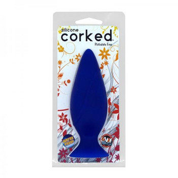 Corked Blue Medium Butt Plug Adult Sex Toys