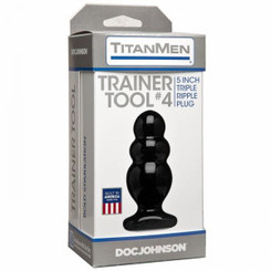 Titanmen Tool Trainer #4 Black Plug Adult Sex Toy