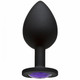 Booty Bling Large Black Plug Purple Stone by Doc Johnson - view 2