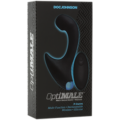 Optimale P-Curve Silicone Remote Rechargeable Black Adult Sex Toy
