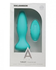 A-play Thrust Experienced Anal Plug Rechargeable W/ Remote Teal by Doc Johnson