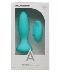 A-play Rimmer Experienced Anal Plug Rechargeable W/ Remote Teal Adult Sex Toy