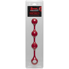 Kink Weighted Silicone Anal Balls Red Adult Sex Toys