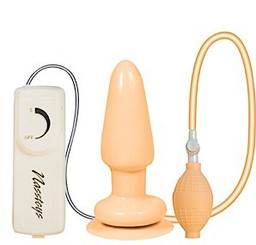 Butt Balloon inflatable Vibrating Anal Satisfier Beige Best Sex Toys