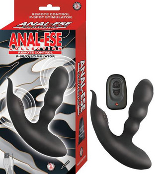 Anal Ese Remote Control P-Spot Stimulator Black Adult Toys