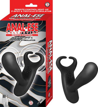 Anal-ese Collection Remote Control Heat Up P Spot & Ball Stimulator Black Best Sex Toys