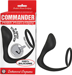 Commander Prostate Pleaser Erection ring Black by NassToys