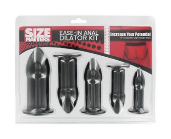 Ease In Anal Dilator Kit Black Adult Sex Toy