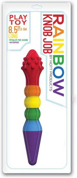 Rainbow Knob Job Dildo Adult Toy