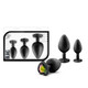 Bling Plugs Training Kit Black with Rainbow Gems by Blush Novelties - view 3