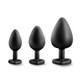 Bling Plugs Training Kit Black with Rainbow Gems by Blush Novelties - view 2
