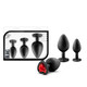 Bling Plugs Training Kit Black with Red Gems by Blush Novelties - view 4